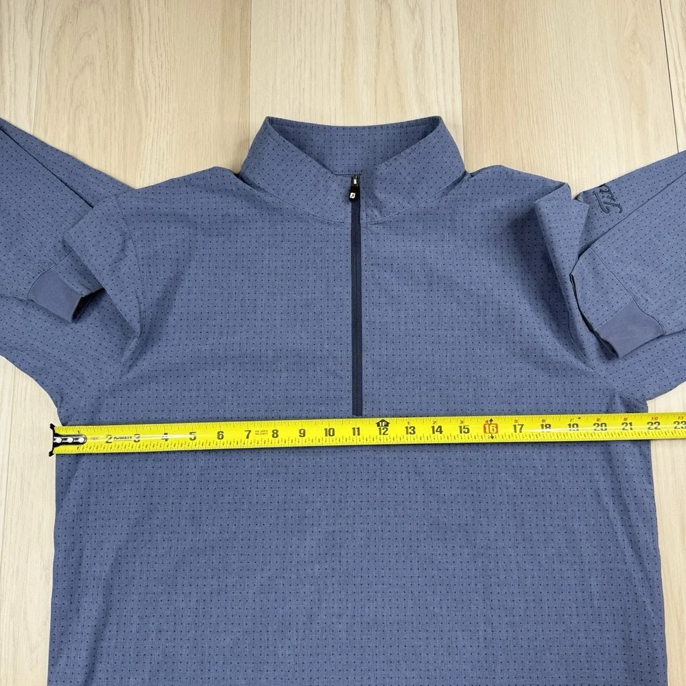 FootJoy Titleist 1/4 Zip Pullover Blue Performance Golf Long Sleeve Men's Small